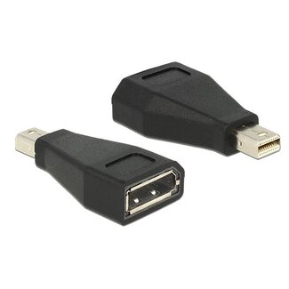 DeLOCK Mini DisplayPort-zu-DisplayPort Adapter Version 1.2 (4K 60 Hz) Schwarz