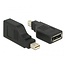 Mini DisplayPort-zu-DisplayPort Adapter 90° gedreht Version 1.2 (4K 60 Hz) Schwarz