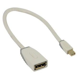 Bandridge Bandridge Mini DisplayPort-zu-DisplayPort Adapter Version 1.1 (4K 30 Hz) Weiß 0,20 m