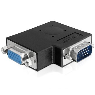 DeLOCK VGA (m) - VGA (w) Adapter 90° Links Winkel