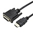 HDMI (m) zu DVI-D Dual Link (w) Adapter, schwarz, 0,15 m
