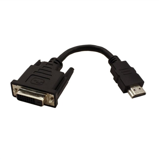 HDMI (m) zu DVI-D Dual Link (w) Adapter, schwarz, 0,15 m