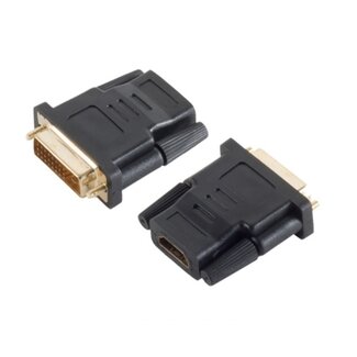 S-Impuls Premium DVI-D Dual Link (m) zu HDMI (w) Adapter – Schwarz