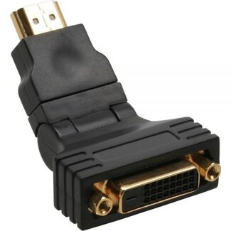 InLine HDMI (m) - DVI-I Dual Link (w) Adapter / schwenkbar