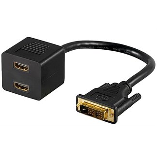 DeLOCK DVI-D Dual Link (m) auf 2x HDMI (w) Splitter - 0,10 m