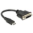 Mini HDMI auf DVI-I Dual Link Adapter Schwarz - 0,20 m