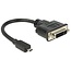 Micro HDMI auf DVI-I Dual Link Adapter / Schwarz - 0,20 m