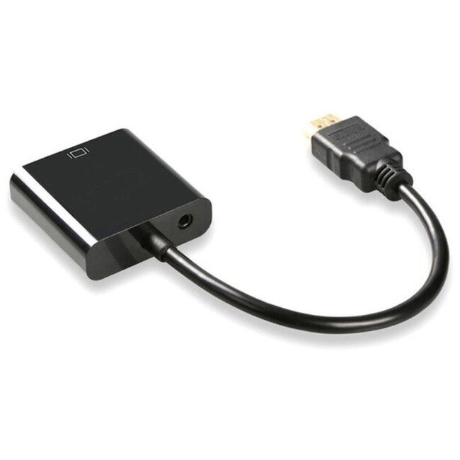 HDMI-auf-VGA Adapter mit 3,5mm Klinke, Schwarz - 0,15 m