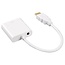 HDMI-auf-VGA Adapter mit 3,5mm Klinke, weiß - 0,15 m