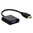 HDMI zu VGA Adapter + 3,5mm Klinke & Micro USB, Schwarz - 0,20 m
