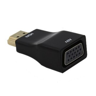 Dolphix HDMI-zu-VGA Adapter – kompakt / schwarz
