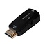 HDMI-auf-VGA-Adapter mit 3,5mm Klinke und HDCP – kompakt, schwarz
