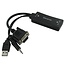 VGA + 3,5mm Klinke auf HDMI Adapter mit HDCP / Schwarz - 0,15 m