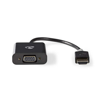 Nedis Nedis HDMI-auf-VGA Adapter mit 3,5mm Klinke & Micro USB, 0,20 m, Schwarz