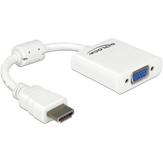 DeLOCK Premium HDMI-zu-VGA Adapter Weiß - 0,15 m