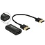 Premium HDMI-zu-VGA Adapter mit abnehmbarem Kabel / Schwarz - 0,15 m