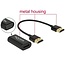 Premium HDMI-zu-VGA Adapter mit abnehmbarem Kabel / Schwarz - 0,15 m