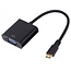 Mini HDMI zu VGA + 3,5mm Klinkenadapter Schwarz - 0,15 m