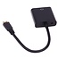 Mini HDMI zu VGA + 3,5mm Klinkenadapter Schwarz - 0,15 m