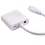 Mini HDMI zu VGA + 3,5mm Klinke & Micro USB Adapter Weiß - 0,15 m