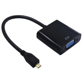 Dolphix Micro HDMI zu VGA Adapter / Schwarz - 0,15 Meter