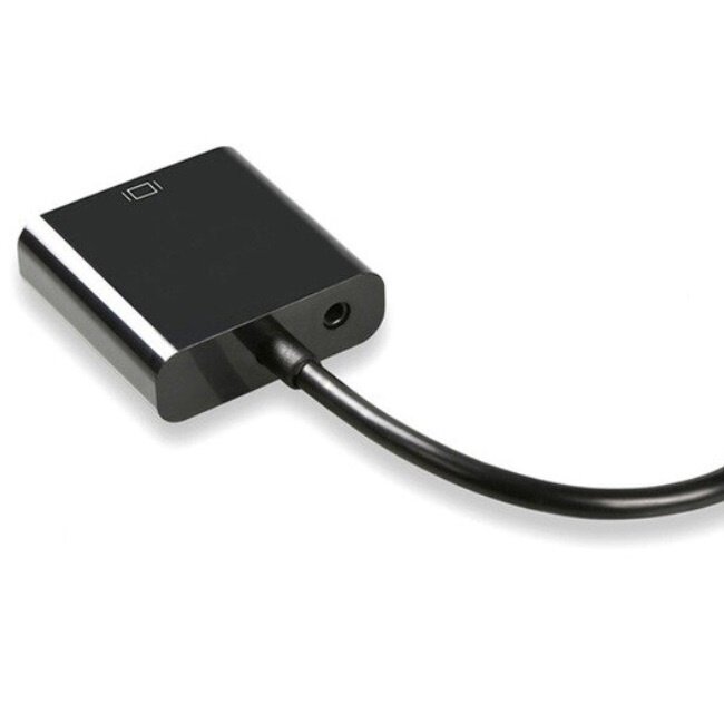 Micro HDMI auf VGA + 3,5mm Klinke Adapter, Schwarz - 0,15 m