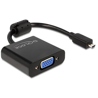 DeLOCK DeLOCK Micro HDMI auf VGA Adapter - Schwarz - 0,15 m