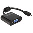 DeLOCK Micro HDMI auf VGA Adapter - Schwarz - 0,15 m
