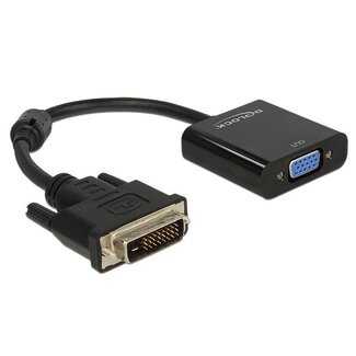 DeLOCK Premium DVI-D zu VGA Adapter / Schwarz - 0,15 m