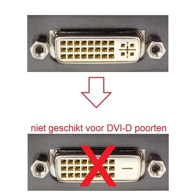 DVI-I (m) auf VGA (w) Adapter - 90° Winkel nach unten / Schwarz