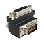 DVI-I (v) zu VGA (m) Adapter - 90° Winkel nach unten / Schwarz