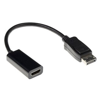 Goobay DisplayPort zu HDMI Adapter - DP 1.2 / HDMI 1.4 (4K 30Hz) - Schwarz - 0,15 m