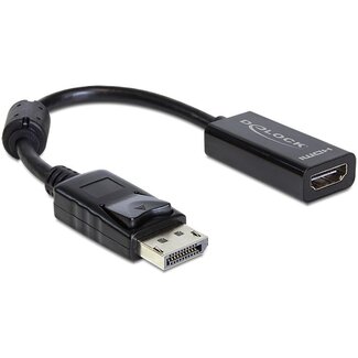 DeLOCK DeLOCK Premium DisplayPort-auf-HDMI Adapter - DP 1.1 / HDMI 1.3 (Full HD 1080p) - Schwarz - 0,20 m