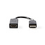 Nedis DisplayPort-zu-HDMI Adapter - DP 1.2 / HDMI 1.4 (4K 30Hz) - Schwarz - 0,20 m