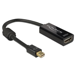 DeLOCK DeLOCK Premium Mini DisplayPort zu HDMI Adapter - DP 1.2 / HDMI 1.4 (4K 30Hz) - Schwarz - 0,20 m