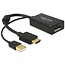 DeLOCK Premium HDMI-zu-DisplayPort aktiver Adapter - HDMI 1.4 / DP 1.2 (4K 30Hz) - 0,20 m - Schwarz