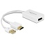 DeLOCK Premium HDMI-zu-DisplayPort aktiver Adapter - HDMI 1.4 / DP 1.2 (4K 30Hz) - Weiß - 0,20 m