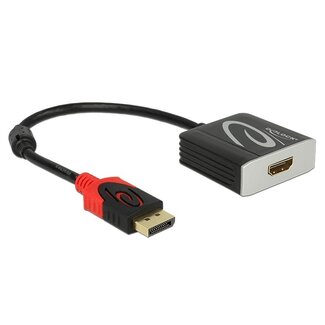 DeLOCK DeLOCK Premium DisplayPort-auf-HDMI Aktivadapter - DP 1.2 / HDMI 2.0 (4K 60Hz) / Schwarz - 0,20 m