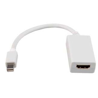 Dolphix Mini DisplayPort 1.1 auf HDMI 1.3 Adapter (Full HD 1080p) / Weiß - 0,20 m