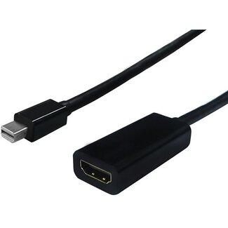 Standard Mini DisplayPort 1.2 auf HDMI 1.4 Adapter (4K 30 Hz) / Schwarz - 0,15 m