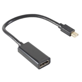 S-Impuls Mini DisplayPort 1.4 auf HDMI 2.0 Adapter (4K 60 Hz + HDR) schwarz - 0,15 m