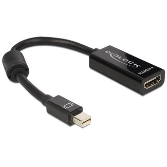 DeLOCK DeLOCK Premium Mini DisplayPort zu HDMI Adapter - DP 1.1 / HDMI 1.3 (Full HD 1080p) - Schwarz - 0,15 m