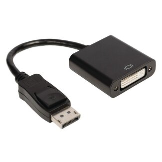 Dolphix DisplayPort 1.1 auf DVI Adapter (1920 x 1200) / Schwarz - 0,20 m