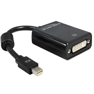 DeLOCK Premium Mini DisplayPort 1.1 auf DVI Adapter (1920 x 1200) / Schwarz - 0,15 m