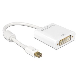 DeLOCK Premium Mini DisplayPort 1.2 auf DVI Adapter (1920 x 1200) / Weiß - 0,20 m