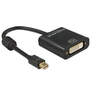 DeLOCK Premium Mini DisplayPort 1.2 zu DVI Adapter (1920 x 1200) / Schwarz - 0,20 m