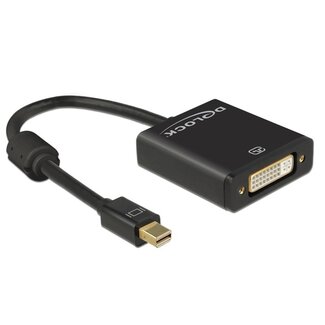 DeLOCK Premium Mini DisplayPort 1.2 auf DVI Aktivadapter (1920 x 1200) / Schwarz - 0,20 m