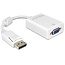 DeLOCK Premium DisplayPort-zu-VGA Adapter - DP1.2 (1920 x 1200) / Weiß - 0,10 m