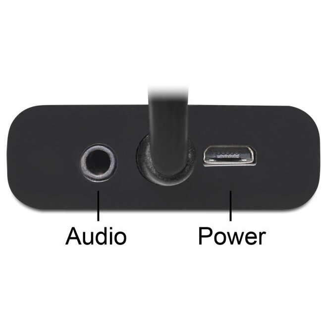 DeLOCK Premium DisplayPort-auf-VGA + Audio Adapter - DP1.1a (1920 x 1200) / Schwarz - 0,10 m