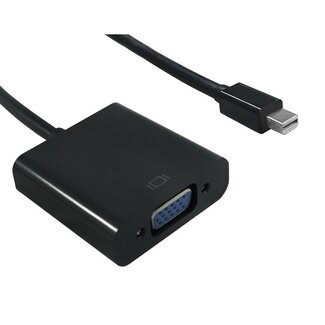 Value Mini DisplayPort 1.1 auf VGA Adapter Schwarz - 0,15 m